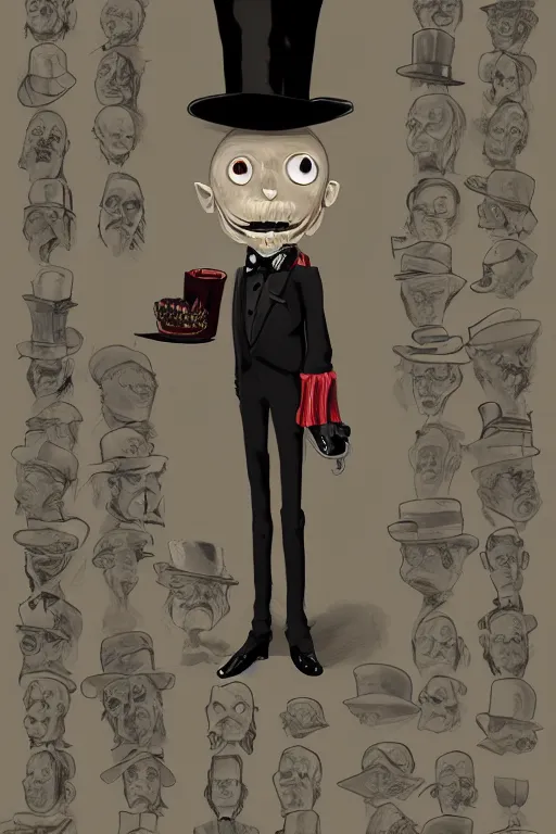 Image similar to mr peanut in sleepy hollow, full body, big two toned eyes, top hat and monocle, horror, intricate details, cinematic, epic, realistic, anatomy, tomer hanuka, uplight, artstation, photorealistic, scary