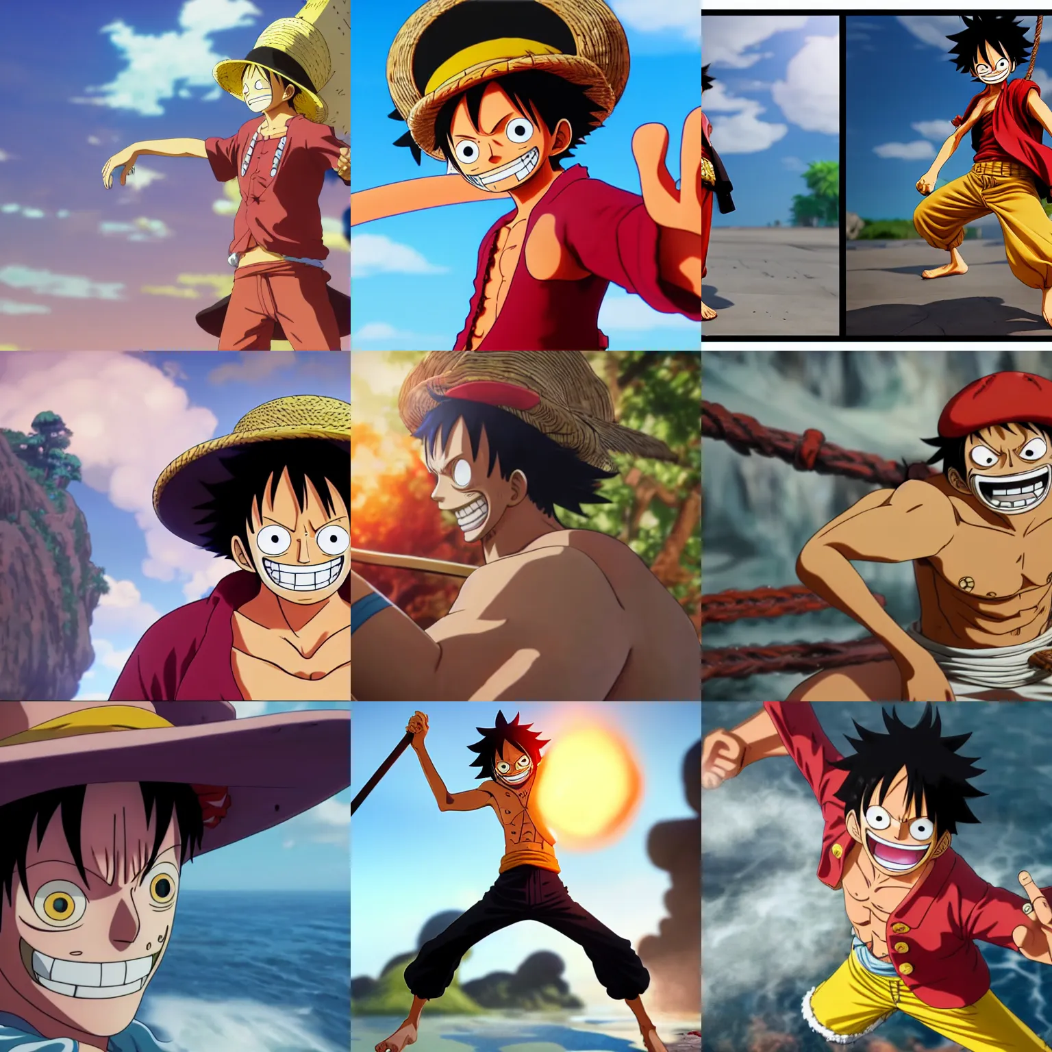 luffy's gear 5 one piece, anime, Stable Diffusion