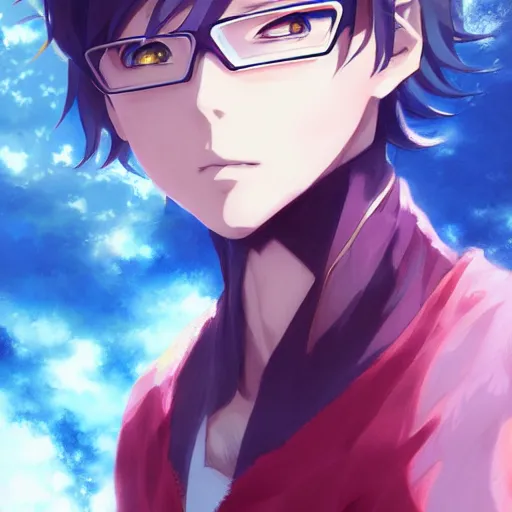 Image similar to anime portrait of fushimi as an anime boy by Stanley Artgerm Lau, WLOP, Rossdraws, James Jean, Andrei Riabovitchev, Marc Simonetti, and Sakimichan, trending on artstation