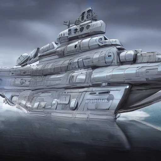 Image similar to The Russian ship. Futuristic style