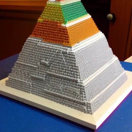 Prompt: pyramid made out of lego