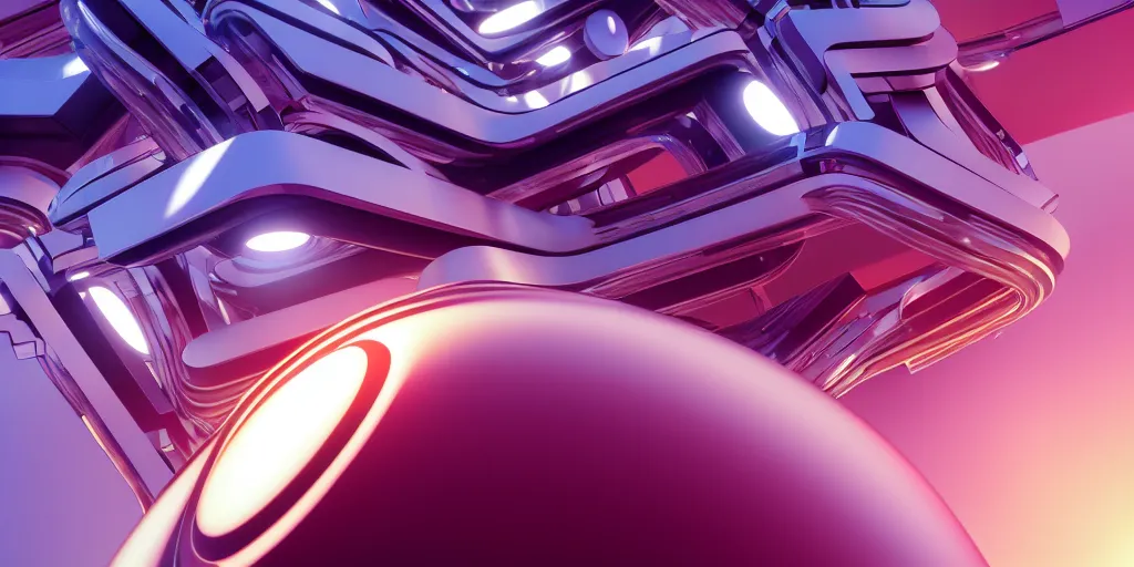 Image similar to hyperrealism photo abstract macrofuturism by mc escher, octane render, soft, si - fi, futuristic, trending on artstation, 8 k render, unreal engine, macro shot lens flare, pastel colours, macro detail