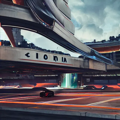 Prompt: car race sci-fi wall structure on the coronation of napoleon painting and digital billboard in the middle, unreal engine 5, keyshot, octane, artstation trending, ultra high detail, ultra realistic, cinematic, 8k, 16k, in style of zaha hadid, in plastic, dark, tilt shift,