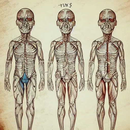 Image similar to “anatomy chart of a fall guys character”