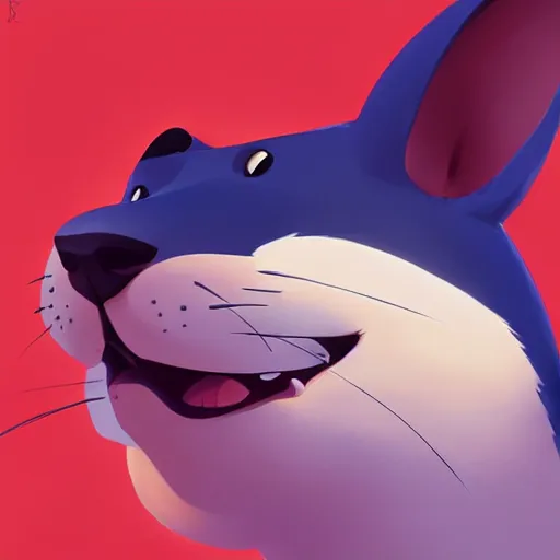 Image similar to face icon stylized minimalist catdog, loftis, cory behance hd by jesper ejsing, by rhads, makoto shinkai and lois van baarle, ilya kuvshinov, rossdraws global illumination