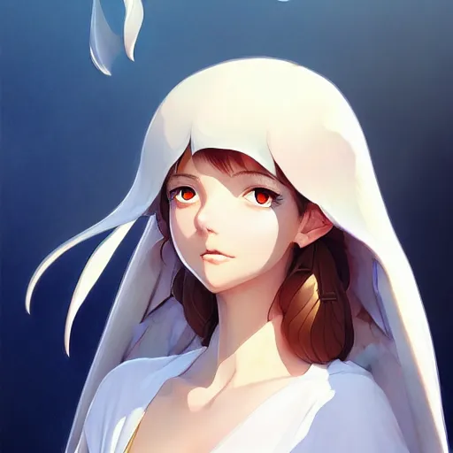 Image similar to biblically accurate angel, portrait shinkai makoto studio ghibli studio key hideaki anno sakimichan stanley artgerm lau rossdraws james jean marc simonetti elegant highly detailed digital painting artstation pixiv