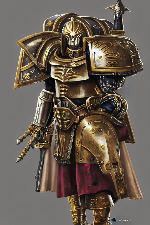 Image similar to armor portrait heros warhammer 4 0 k horus heresy fanart - the primarchs emperor by johannes helgeson animated with vfx concept artist & illustrator global illumination ray tracing hdr fanart arstation zbrush central hardmesh 8 k octane renderer comics stylized