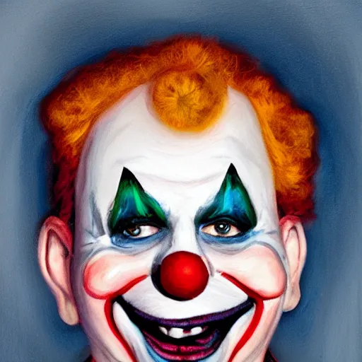Image similar to a clown portrait