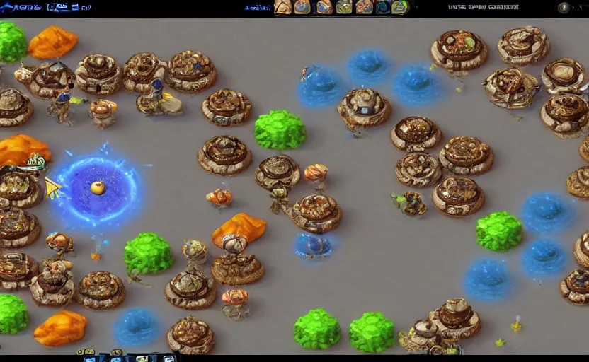 Prompt: cookie themed texture pack starcraft 2 screenshots