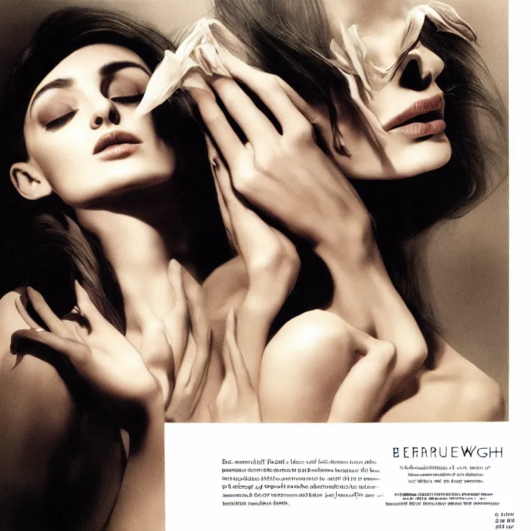 Image similar to portrait fragrance advertising campaign by bernie wrightson