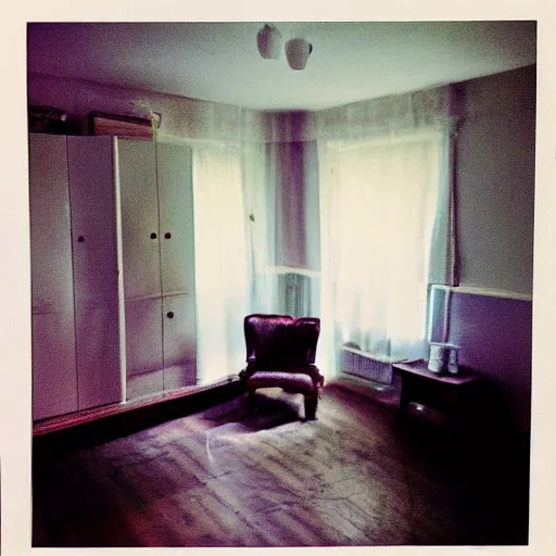 Image similar to Beautiful cameraphone, soft liminal Photograph inside an estate-flat's room