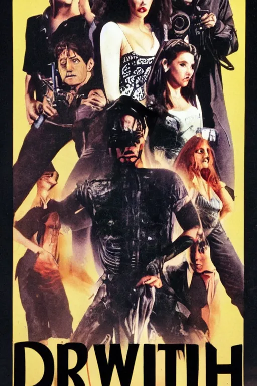 Image similar to generic movie poster for dark witch, 1 9 8 0 s