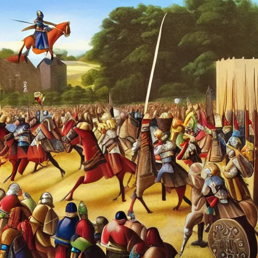 Image similar to a jousting tournament