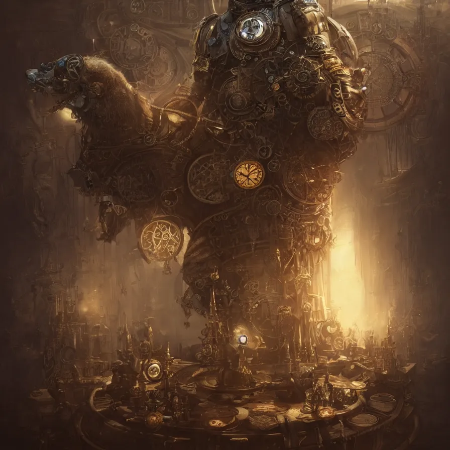 Prompt: steampunk knight of the round table, smiling, perfect face, gears, cinematic, elegant, highly detailed, psychedelic, digital painting, artstation, smooth, hard focus, illustration, art by jessica rossier and and brian froud