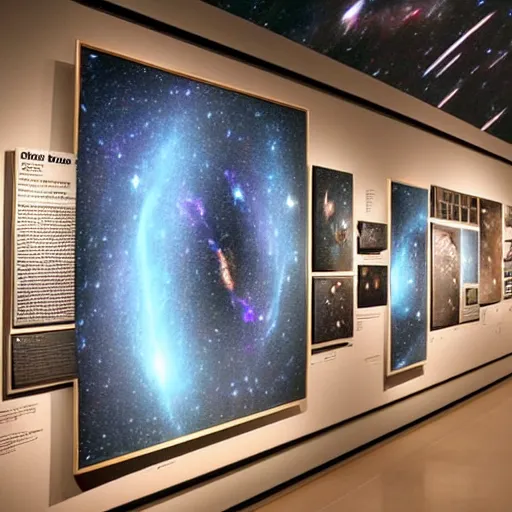 Prompt: a museum of galaxies