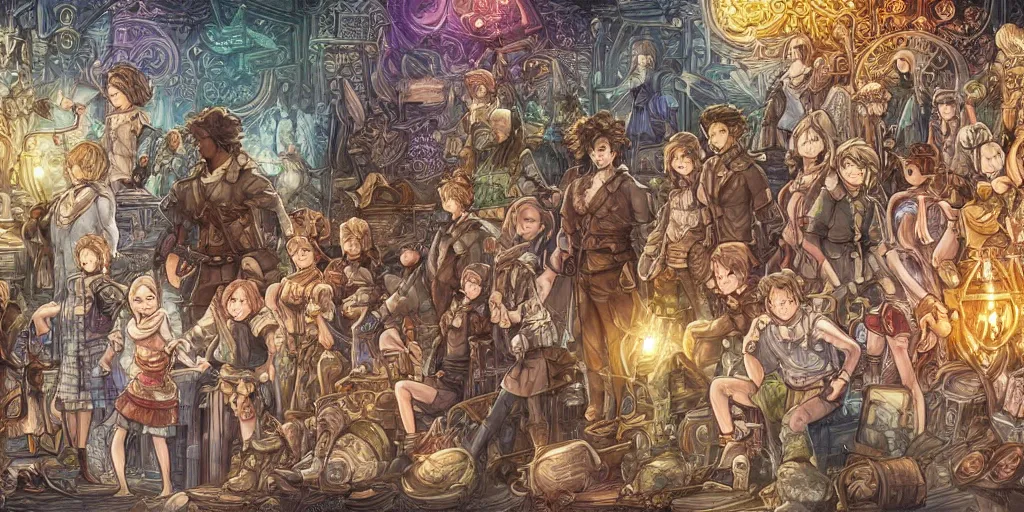 Image similar to now is the time to make justice a reality for all of god's children. ultrafine highly detailed colorful illustration, intricate linework, sharp focus, octopath traveler, final fantasy, unreal engine highly rendered, global illumination, radiant light, intricate environment