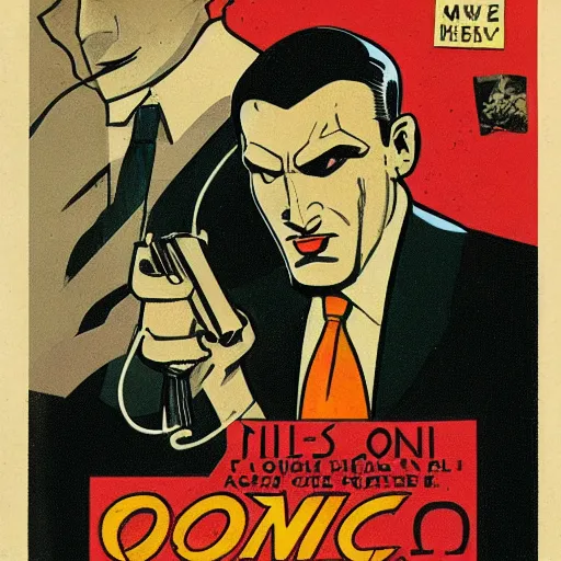 Image similar to Comic book cover depicting a 1930’s Detective in the style of Phil Noto