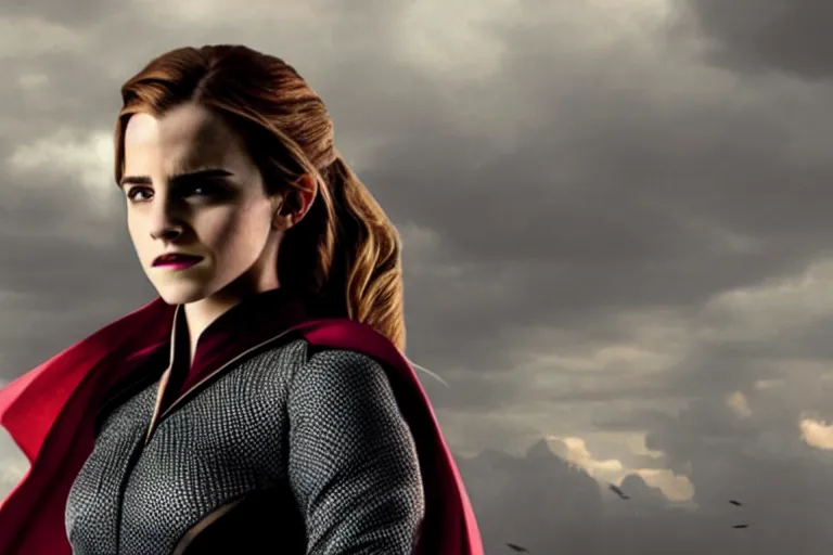 Image similar to Still of Emma Watson as Scarlett Witch