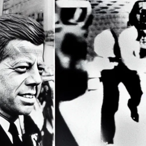 Image similar to jfk shooting by lee harvey oswald dressed as an alien