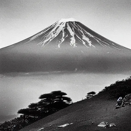 Prompt: thirty - seventh view of mount fuji