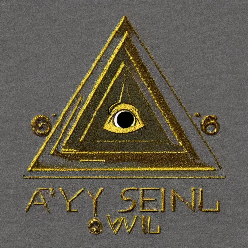 Image similar to 'all seeing eye, gold, pyramid, mysterious swirlilng gas'