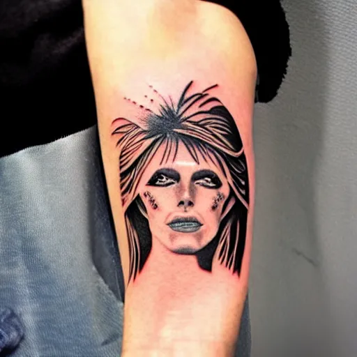 Image similar to tattoo of david bowie