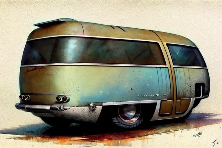 Image similar to ( ( ( ( ( 1 9 5 0 s retro science fiction rv ratrod camper. muted colors. ) ) ) ) ) by jean - baptiste monge!!!!!!!!!!!!!!!!!!!!!!!!!!!!!!