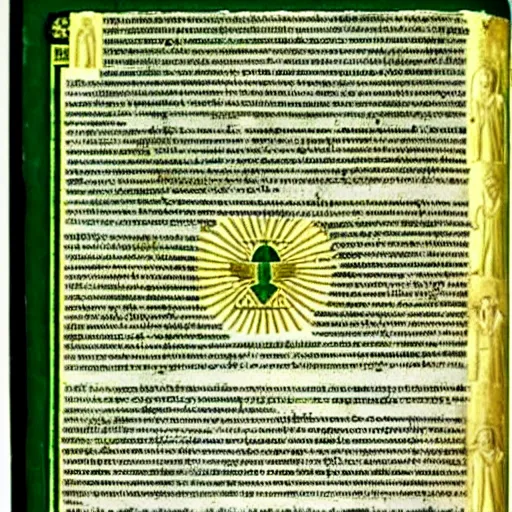 Image similar to emerald tablet of hermes trismegustus