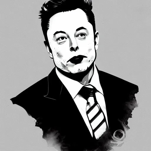 Prompt: realism illustration of elon musk