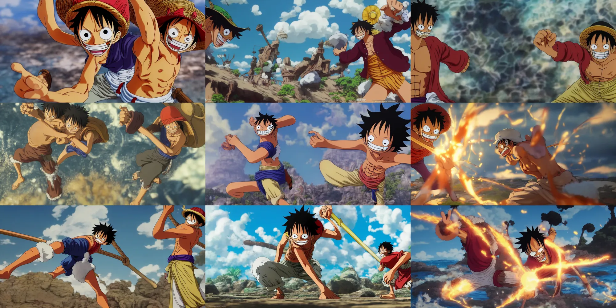 luffy's gear 5 one piece, anime, Stable Diffusion