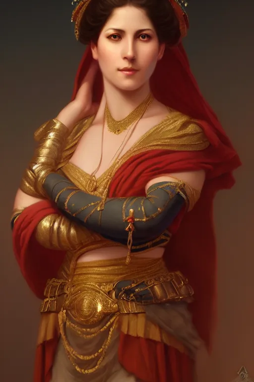 Prompt: a portrait of Mata Hari, illustration, soft lighting, soft details, painting oil on canvas by Edmund Blair Leighton and Charlie Bowater octane render trending on artstation d&d characters, 4k, 8k, HD