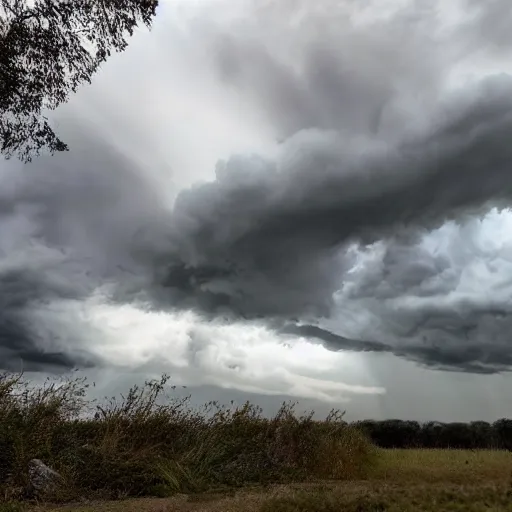 Image similar to a storm cloud with a goat on it