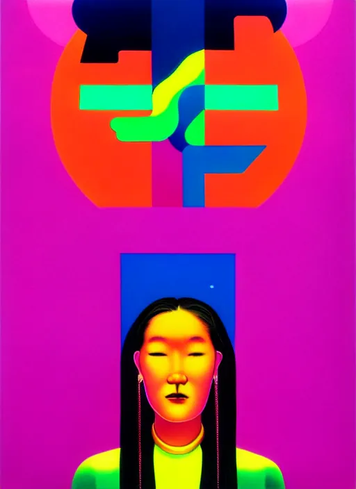 Image similar to peggy gou by shusei nagaoka, kaws, david rudnick, airbrush on canvas, pastell colours, cell shaded, 8 k