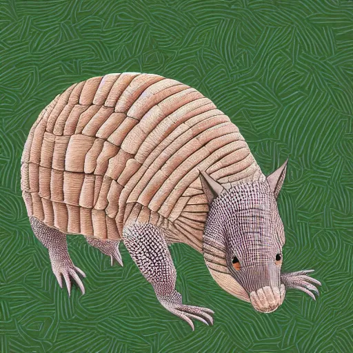 Image similar to an armadillo sipping horchata, detailed, digital art