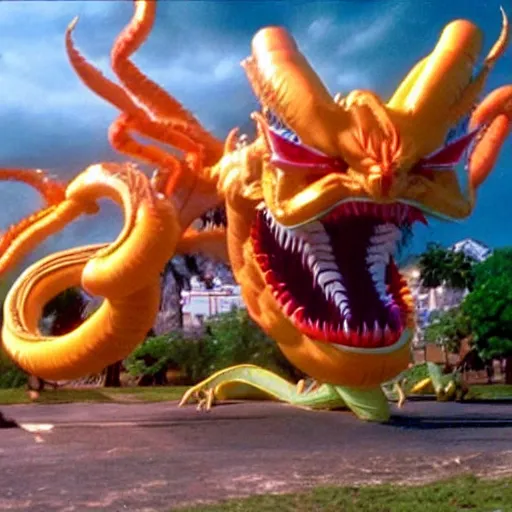 Prompt: massive live - action shenron from dragon ball z