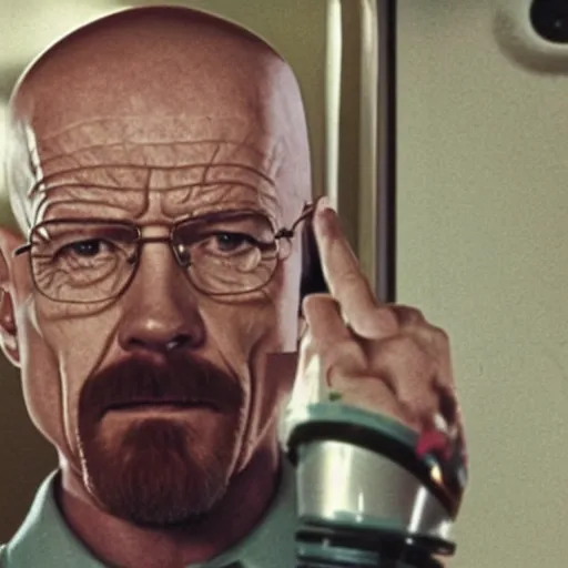 Prompt: walter white in space smoking weed