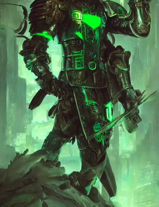 Prompt: cyberpunk masked knight in jade coloured cyberpunk armour alight with green flames, by frank fazetta and peter mohrbacher, trending on artstation, digital art, 4 k resolution, detailed, high quality, hq artwork, coherent, insane detail, concept art, character concept, character full body portrait