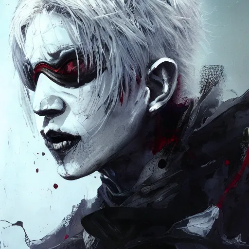 Prompt: kaneki ken, ghoul, painting by greg ruthowski, yoji shinkawa, yoshikata amano, alphonse murac, craig mullins, beautiful artwork, highly detailed and intricate, award - winning, collaborative artwork, detailed, 4 k, 8 k, artstation