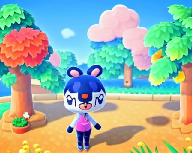 Image similar to katy perry in animal crossing, sylvain sarrailh