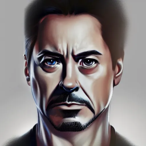 Image similar to concept art of tony stark, cinematic shot, painting by jama jurabaev, extremely detailed, brush hard, artstation, high quality, brush stroke