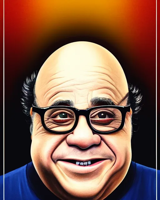 Image similar to painting portrait of danny devito as an egg, cartoon, warm lighting, danny devito has an egg body, movie poster, illustration by bartek fedyczak, erak note, tooth wu, neil richards, kan liu, siwoo kim, jisu choe, trending on art station