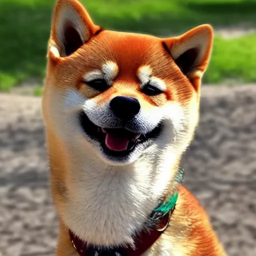 Prompt: smiling shiba inu