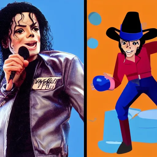 Image similar to Michael Jackson as a fall guys: ultimate knockout character skin