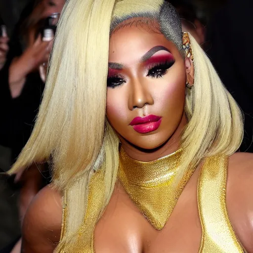 Image similar to gold bust of nicki minaj