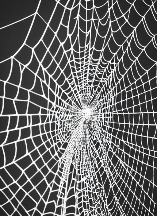 Image similar to black and white spider web