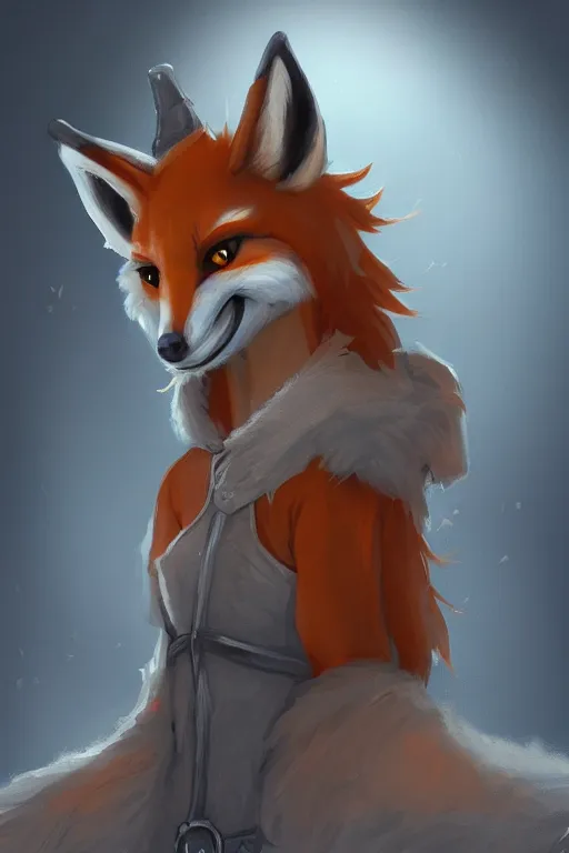 Image similar to an anthropomorphic medieval fox with a fluffy tail, backlighting, trending on artstation, digital art, furry art, trending on furaffinity, fantasy art, by kawacy