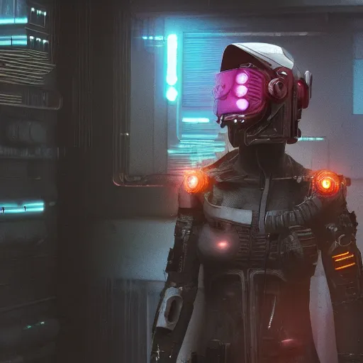 Prompt: cyberpunk helmet stylized borderland sci fiction vray render octane