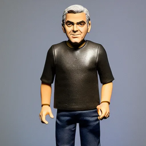 Image similar to george clooney amiibo, product photo, studio lighting