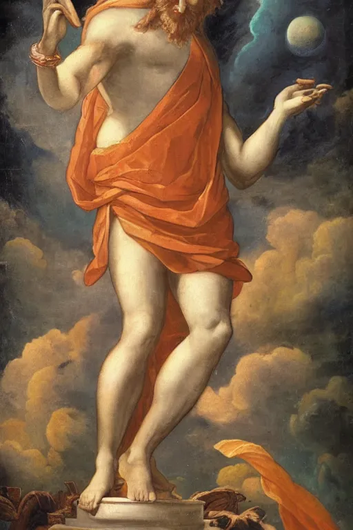 Image similar to personification of jupiter as a god.