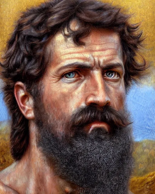 Image similar to oil painting portrait of philip of macedon, high production value, intricate details, high resolution, hdr, high definition, masterpiece, realistic, ultrarealistic, highly detailed, hd, sharp focus, non blurry, sharp, smooth